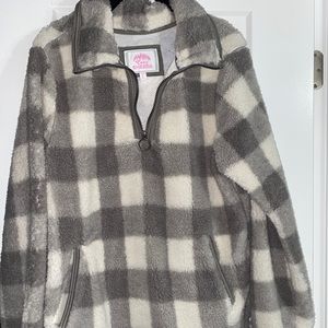 Plaid Sherpa sweatshirt!